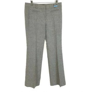 Womens Size 10 10x33 1/2 LL Bean Gray Pure Wool Boot Cut Flannel Trouser Pants